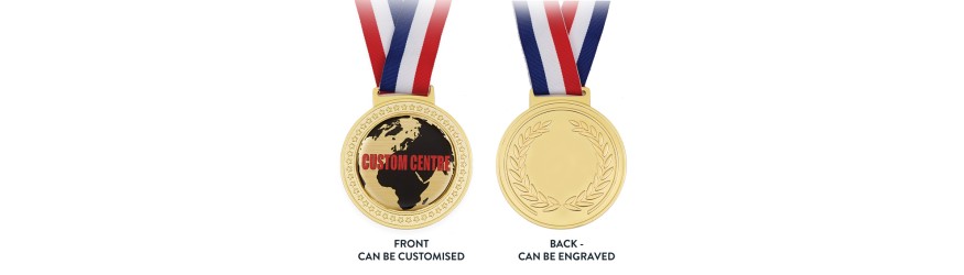 100MM OLYMPIC HEAVY CUSTOM VINYL DOMED MEDAL (6MM THICK)  GOLD,SILVER OR BRONZE **BEST SELLER**